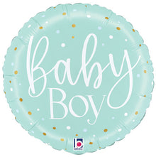 Baby Boy Blue Dots Foil Balloon
