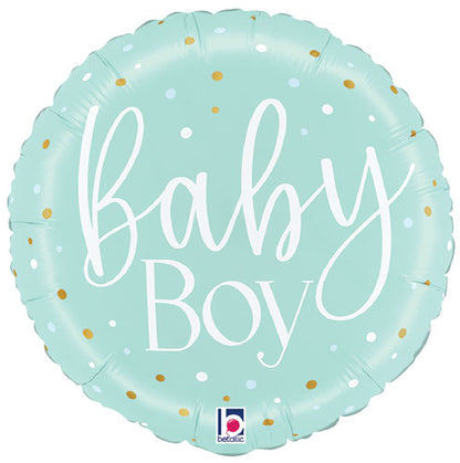 Baby Boy Blue Dots Foil Balloon