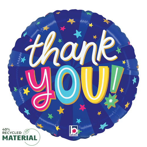 Coming Soon! Thank You Colorful Stars Foil Balloons
