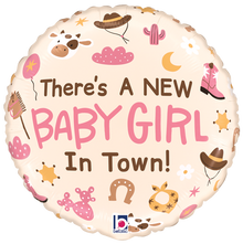 Coming Soon! Baby Girl in Town Foil Balloon