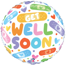 Coming Soon! Get Well Colorful Bandaids Foil Balloons
