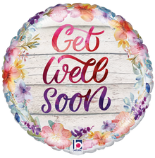 Coming Soon! Get Well Watercolor Flowers Foil Balloons