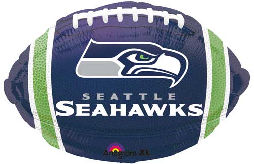 Seattle Seahawks Blue Football Foil Balloons