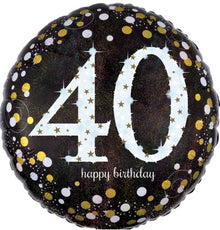 Sparkling 40th Birthday Foil Balloons