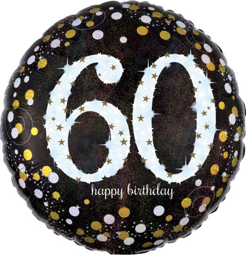 Sparkling 60th Birthday Foil Balloons