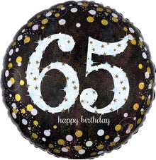 Sparkling 65th Birthday Foil Balloons