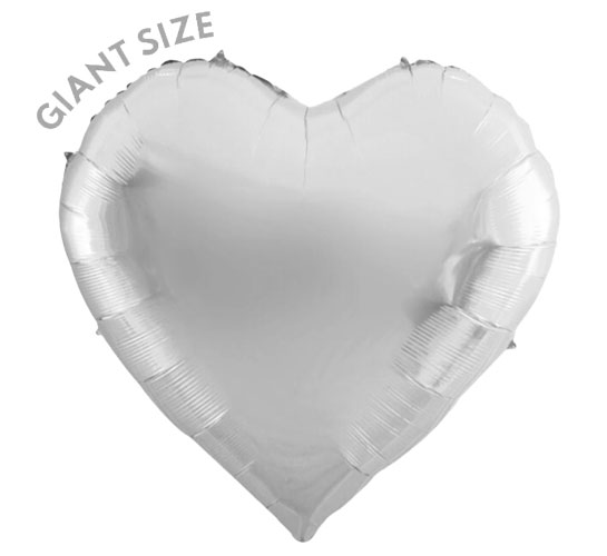68 inch Giant Silver Heart