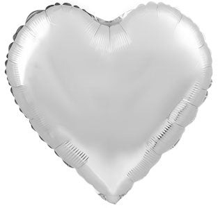 18 inch Deco Silver Heart