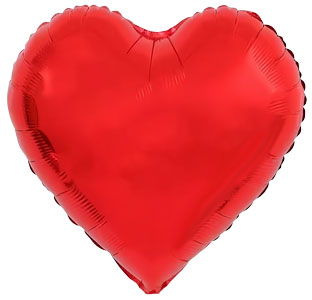 4 inch Red Deco Heart