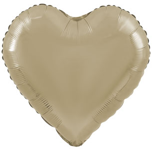 4 inch Champagne Deco Heart