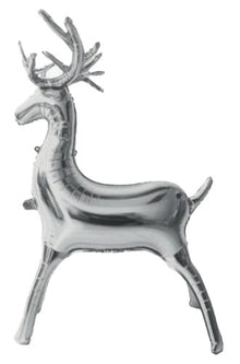 34" Silver Reindeer Shape