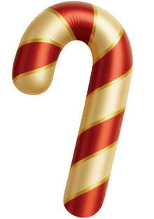 Candy Cane Red and Gold Shape