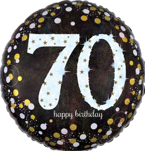 Sparkling 70th Birthday Foil Balloons