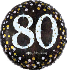 Sparkling 80th Birthday Foil Balloons