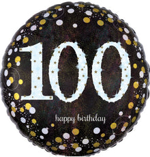 Sparkling 100th Birthday Foil Balloons
