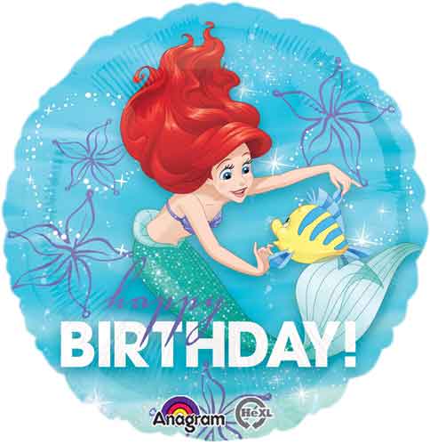 Ariel Big Birthday Foil Balloons