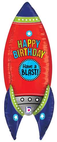 Blasting Birthday Rocket Shape