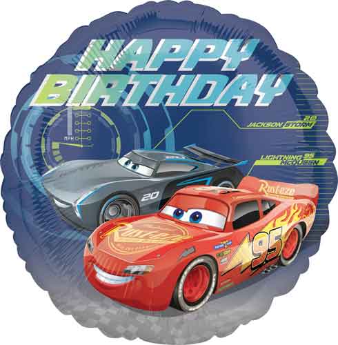 Cars 3 Birthday Foil Balloons