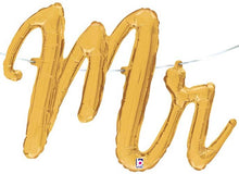 'Mr' Gold Script Balloon