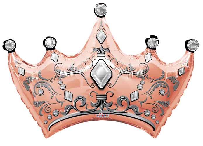 Crown Rose Gold Balloon Shape