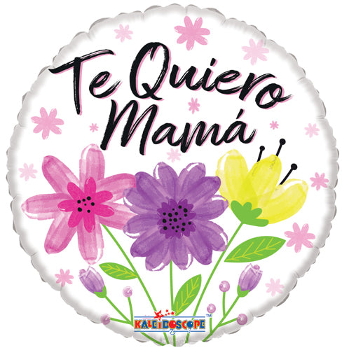 Te Quiero Mama 3 Flores Foil Balloons