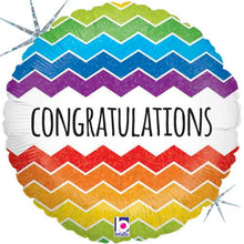 Congratulations Chevron Foil Balloons