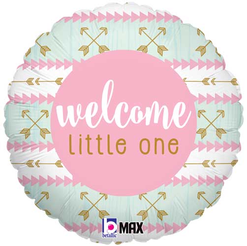 Welcome Little One Pink Foil Balloons