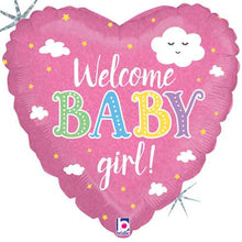 Welcome Baby Girl Foil Balloons