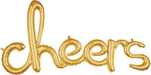 'cheers' Gold Script Balloon