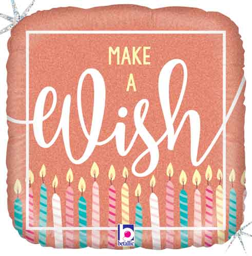 Make A Wish Rose Gold Foil Balloons