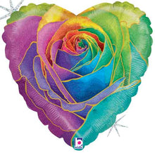 Rainbow Rose Foil Balloon