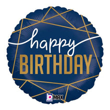Birthday Navy Foil Balloons