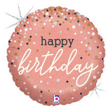 Birthday Rose Gold Confetti Foil Balloons