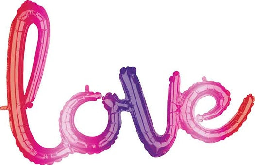 'love' Ombre Script Balloon