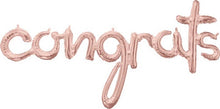 'congrats' Rose Gold Script Balloon
