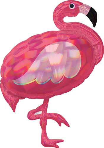 Flamingo Iridescent Balloon Shape