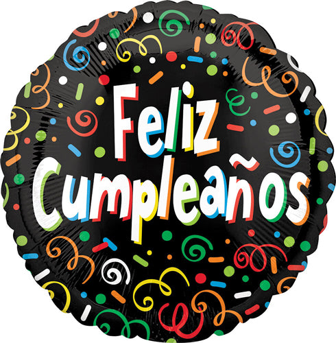 Feliz Cumpleaños Confetti Explosion Foil Balloons