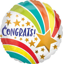 Congrats Shooting Star Foil Balloons
