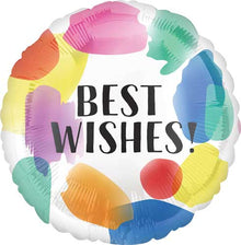 Best Wishes Painted Swoop Foil Balloons