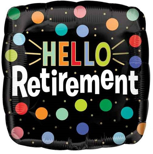 Hello Retirement Foil Balloons