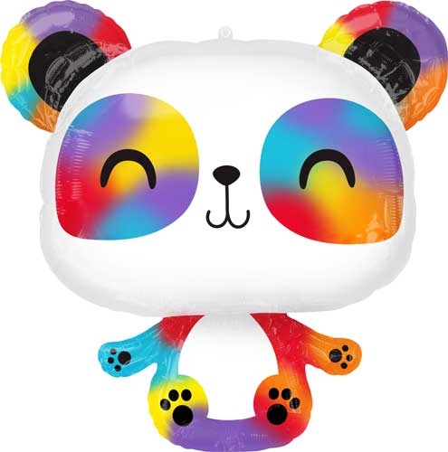 Rainbow Panda Balloon Shape