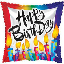 Birthday Polka Dot Candles Foil Balloons