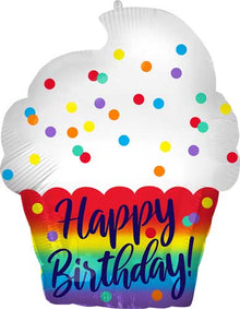 Birthday Satin Cupcake Junior Shape