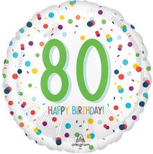 Confetti Happy 80th Birthday Foil Balloons