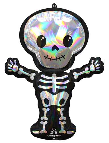 Iridescent Skeleton Balloon Shape