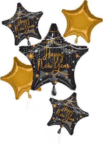 Midnight Hour New Year's Eve Balloon Bouquet