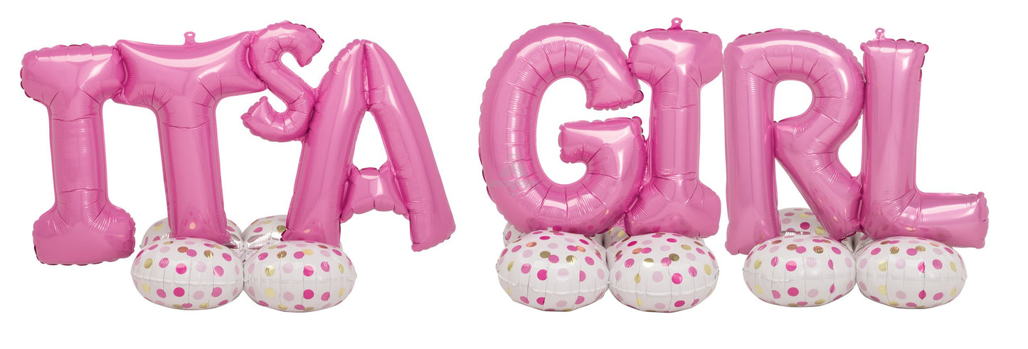 AirLoonz 'It's A Girl' Balloon Display Kit
