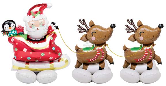 AirLoonz Santa & Reindeer Shape