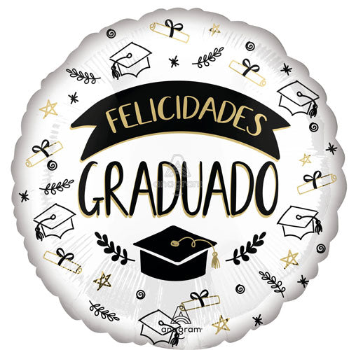 Class of 2024 Confetti Foil Balloons