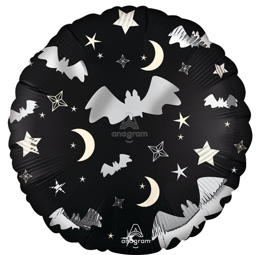 Halloween Satin Bat Attack Foil Balloons